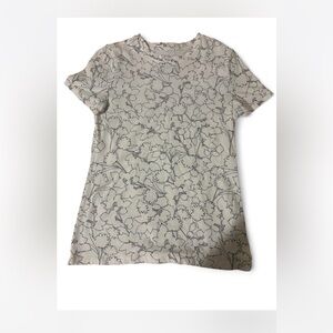 Women’s XS Lord and Taylor Cotton T Shirt Black and White